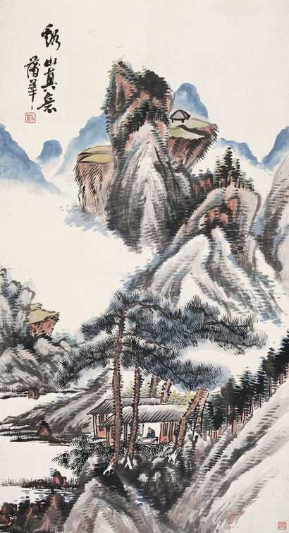蒲华 谿山真意 立轴